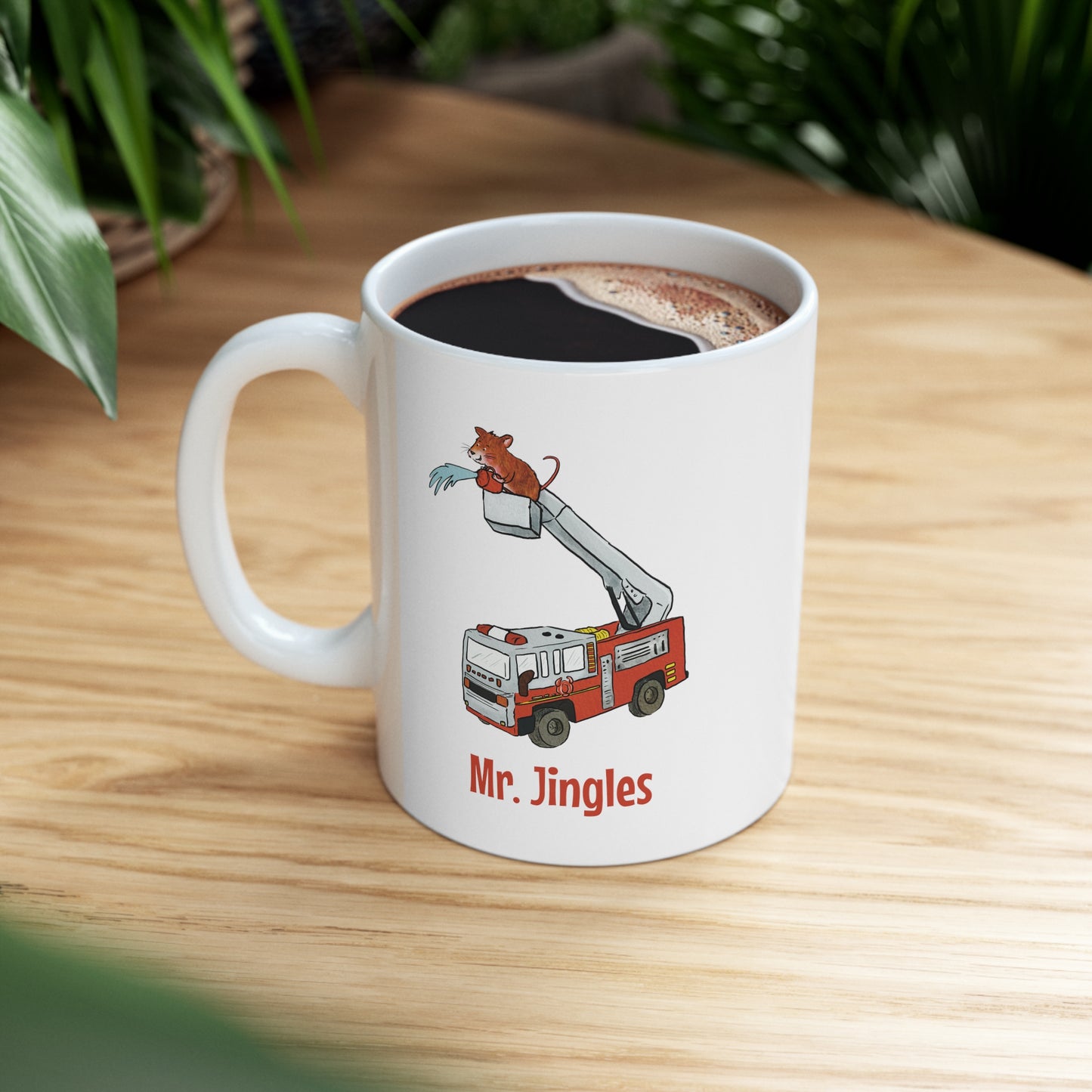 Mr. Jingles (red) Fire Engine Mug - US