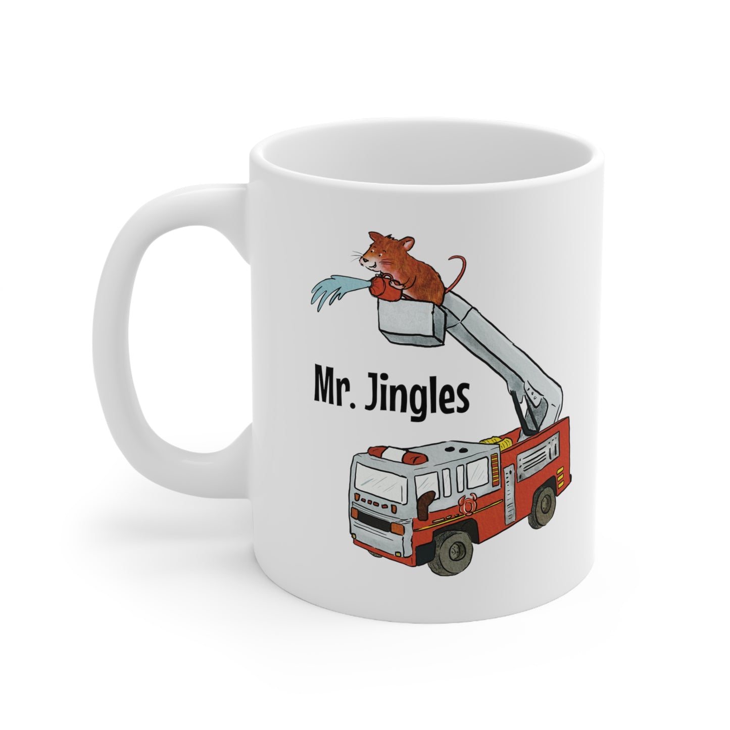 Mr. Jingles (black) Fire Engine Mug - US