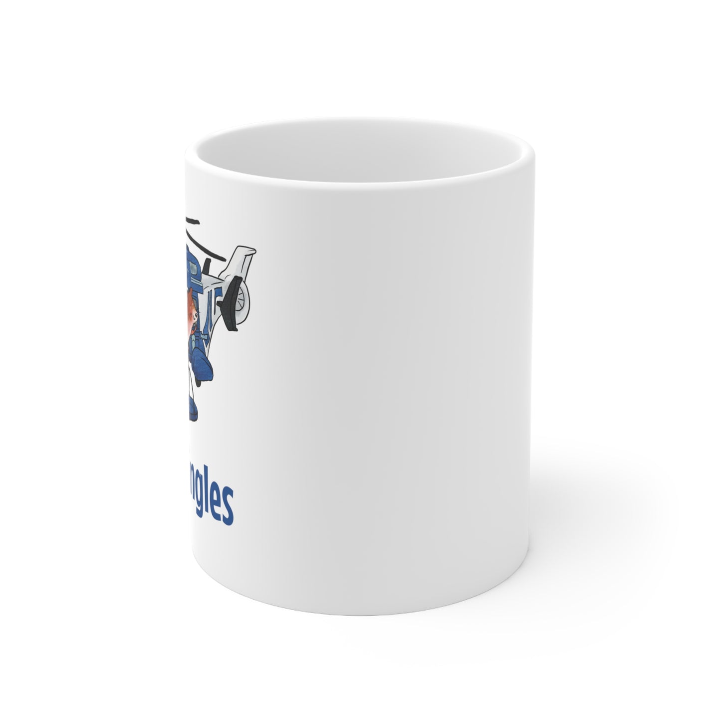 Mr. Jingles (blue) Helicopter Mug - US